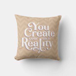 Skapa Andlig Beige Modern Typografi Kudde
