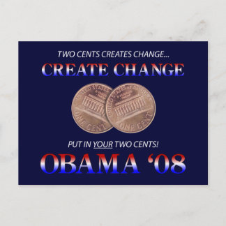 Skapa Ändra med Obama Vykort