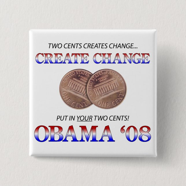Skapa ändring med Obama Knapp (Framsida)