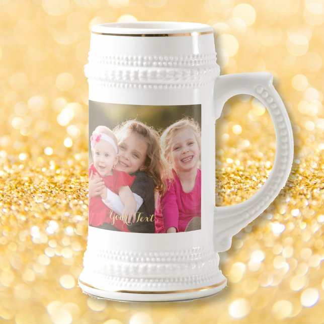 Skapa Anpassningsbar Beer Älskare Stein Photo Mugg (Create Custom Beautiful Beer Lover Stein Photo Mug)