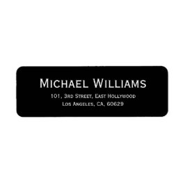 Skapa Anpassningsbar Black Modern Return-adresseti Returadress Etikett
