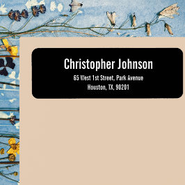 Skapa Anpassningsbar Black Modern Return-adresseti Returadress Etikett