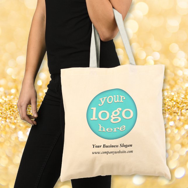 Skapa Anpassningsbar Company Business Logotyp Prom Tygkasse (Custom Company Business Event Logo Promotion Slim Tote Bag)