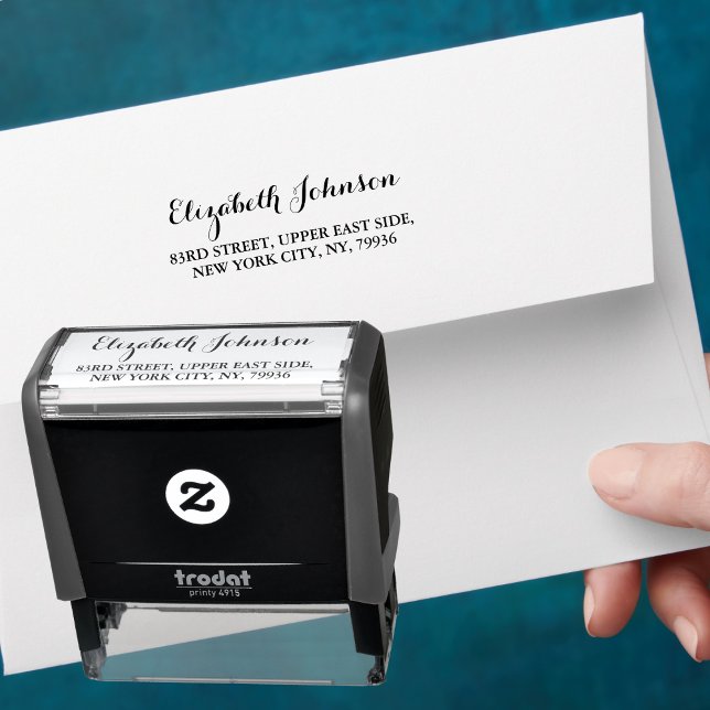 Skapa Anpassningsbar Enkel Elegant Namn Returadres Självfärgande Stämpel (Create Custom Simple Elegant Name Return Address Self-inking Stamp)
