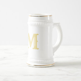 Skapa Anpassningsbar Faux Guld Monogrammed Beer St Sejdel