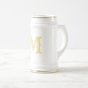 Skapa Anpassningsbar Faux Guld Monogrammed Beer St Sejdel