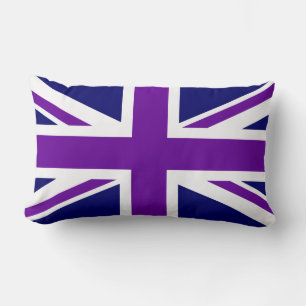 Skapa Anpassningsbar Lila Union Jack Lumbarkudde
