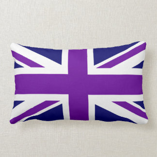 Skapa Anpassningsbar Lila Union Jack Lumbarkudde