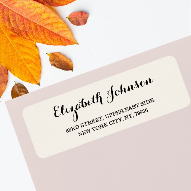 Skapa Anpassningsbar Modern Elegant - Returadress  Etikett (Create Custom Modern Elegant Ivory Return Address Label)