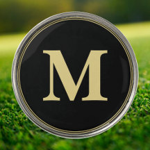 Skapa Anpassningsbar Personlig Black Guld Monogram