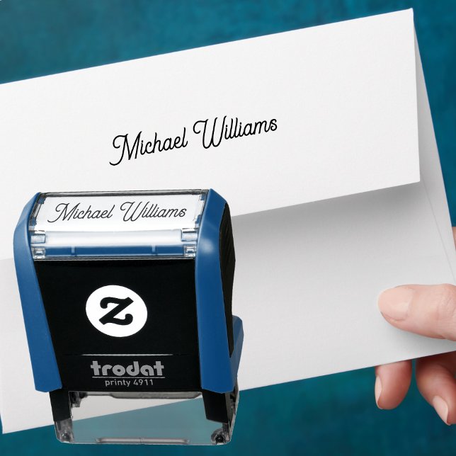 Skapa Anpassningsbar Personlig Elegant Namn Namnte Självfärgande Stämpel (Create Custom Personalized Elegant Name Signature Self-inking Stamp)