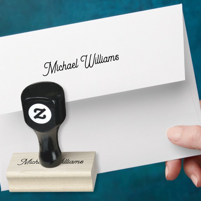 Skapa Anpassningsbar Personlig Elegant Namn Namnte Stämpel (Create Custom Personalized Elegant Name Signature Rubber Stamp)