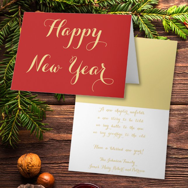 Skapa Anpassningsbar Personlig Gott nytt år Hälsni Helgkort (Create Custom Personalized Happy New Year Greeting Holiday Card)