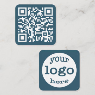 Skapa Anpassningsbar QR Code Company Logotyp Eucal Fyrkantigt Visitkort