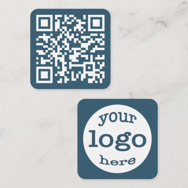 Skapa Anpassningsbar QR Code Company Logotyp Eucal Fyrkantigt Visitkort (Fram/baksida)