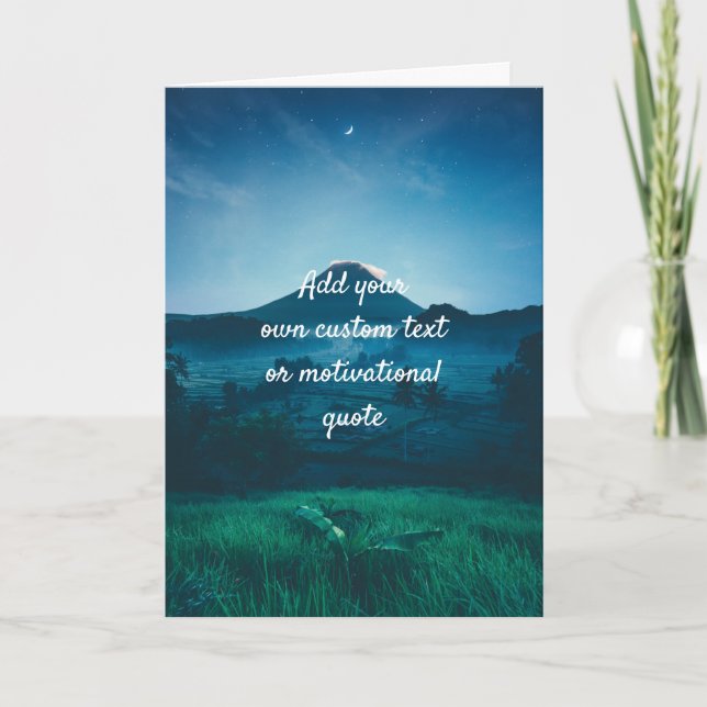 Skapa Anpassningsbar Quote - Berg på Dusk Kort (Framsida)