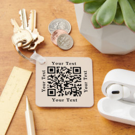 Skapa Anpassningsbar Scan QR Code Business Company Nyckelring