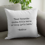 Skapa Anpassningsbarna för egen Vintage Typewriter Kudde<br><div class="desc">Skapa din egen anpassningsbar citat dekorativ kudde. Har minimal vintage av skrivmaskin.</div>