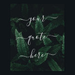 Skapa Anpassningsbarnas egen offerttyp Poster<br><div class="desc">Skapa egen anpassningsbar-offert poster väggteckning. Anpassa den här poster utskrift med elegant-skriptanrop. Den har minimalistisk handskriven typografi och grönt fern plant lämnar naturens bakgrund.</div>