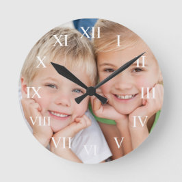 Skapa Anpassningsbarnas fotomoderna Elegant Rund Klocka
