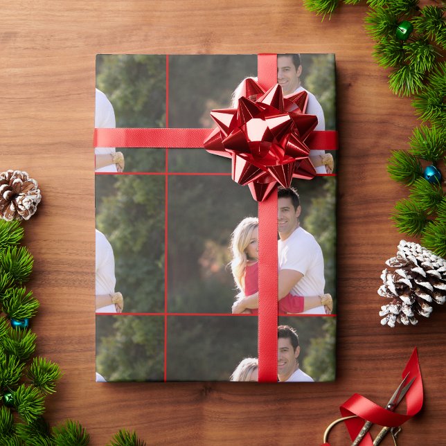 Skapa Anpassningsbarnas Personlig Fototextjul Presentpapper (Create Custom Personalized Photo Text Christmas Wrapping Paper)