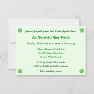 Skapa Anpassningsbarnas St patricks day-gruppinbju Inbjudningar