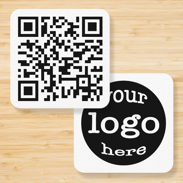 Skapa Anpassningsbarnas webbplats Adress QR Code C Fyrkantigt Visitkort (Create Custom Website Address QR Code Company Logo Square Business Card)