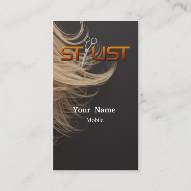 Skapa artist - hårslista visitkort (Framsida)