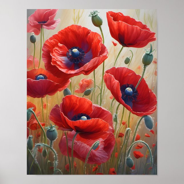 Skapa Blommigtens egen Blommar för väggutskrift Poster (Framsidan)