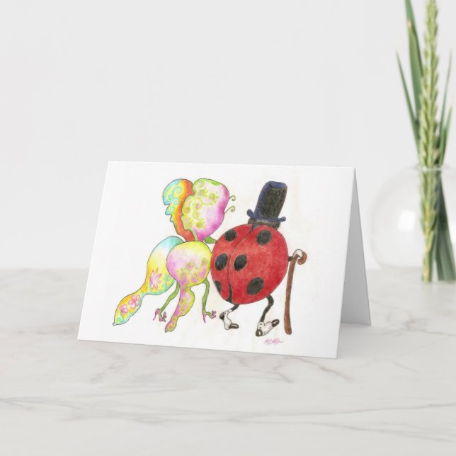 skapa buggar på festinbjudan - Anpassad Inbjudan (Framsida)