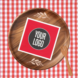 Skapa Business Logotyp Papper Cocktail Napkin Red Pappersservett