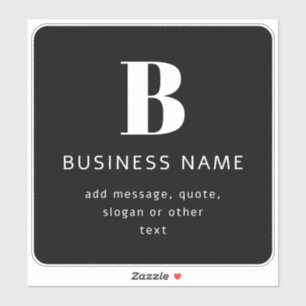 Skapa Business Namn, Monogram och tilläggstext Klistermärken