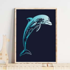 Skapa delfinutskrift | Utskrift av delfinmur Poster