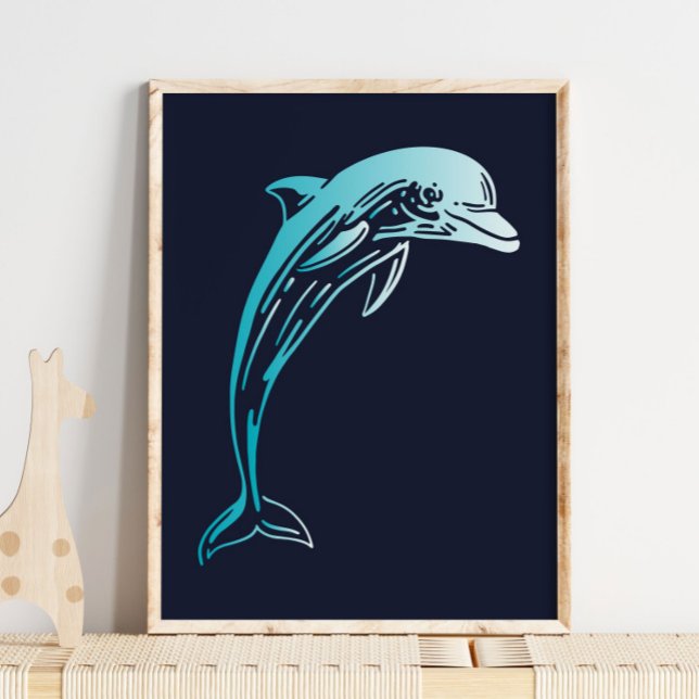 Skapa delfinutskrift | Utskrift av delfinmur Poster (Skapare uppladdad)