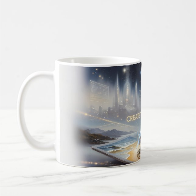 Skapa den framtida robotkonstnären kaffemuggen kaffemugg (Vänster)