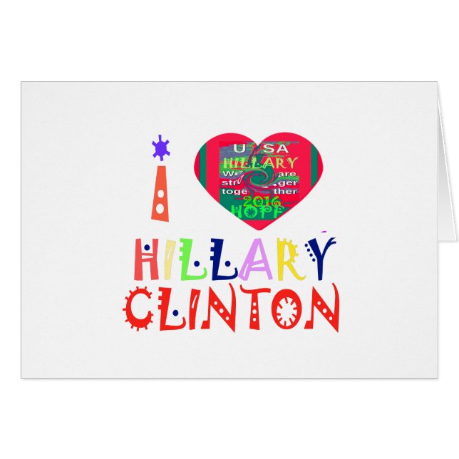 Skapa dig en inspirationslös Hillary Kärlek-citat Hälsningskort (Framsidan Horizontal)