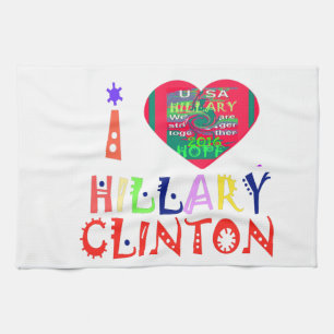 Skapa dig en inspirationslös Hillary Kärlek-citat Kökshandduk