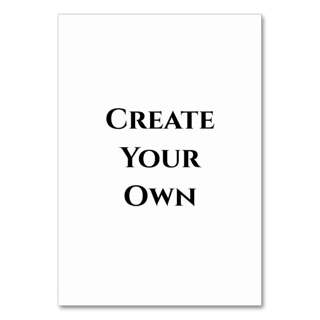 Skapa dig själv bordsnummer (Framsidan)