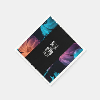 Skapa dig själv - färgstarka röntgenblommor Bröllo Pappersservett