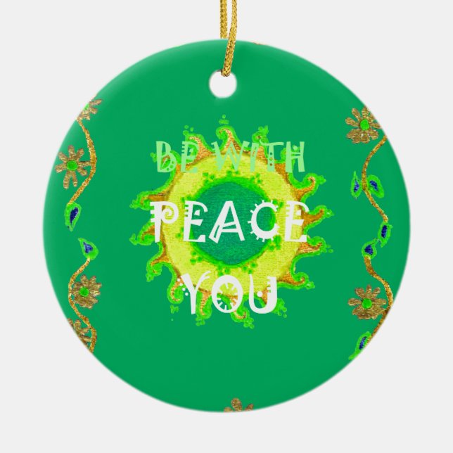 Skapa dig själv ha en trevlig dag med fred julgransdekoration (Framsidan)