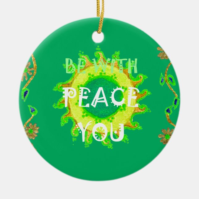 Skapa dig själv ha en trevlig dag med fred julgransdekoration (Framsidan)