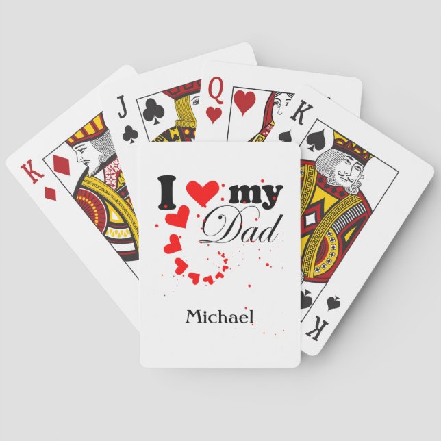 Skapa dig själv i kärlek mitt Pappa Casinokort (Baksidan)