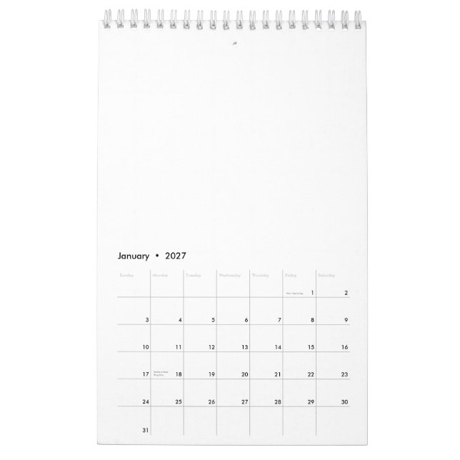 Skapa dig själv kalender (Jan 2027)