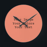 Skapa dig själv rund klocka<br><div class="desc">Skapa dina egna helt anpassade bröllopsfavörer,  mottagningsartiklar,  anpassningsbar färg dekorationer och inbjudningar,  personlig smycken med mera!</div>