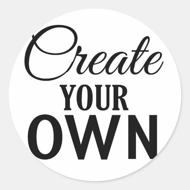 Skapa dig själv runt klistermärke (Framsida)