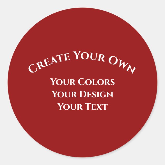 Skapa dig själv runt klistermärke (Framsida)