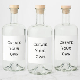 Skapa dig själv spritflaskor etikett