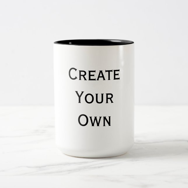 Skapa dig själv Två-Tonad mugg (Center)