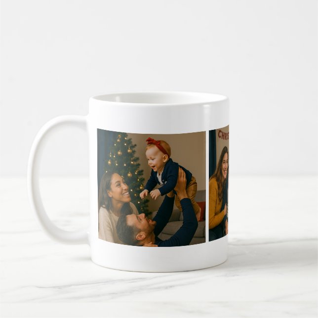 Skapa din 3 fotosammanställning  kaffemugg (Vänster)