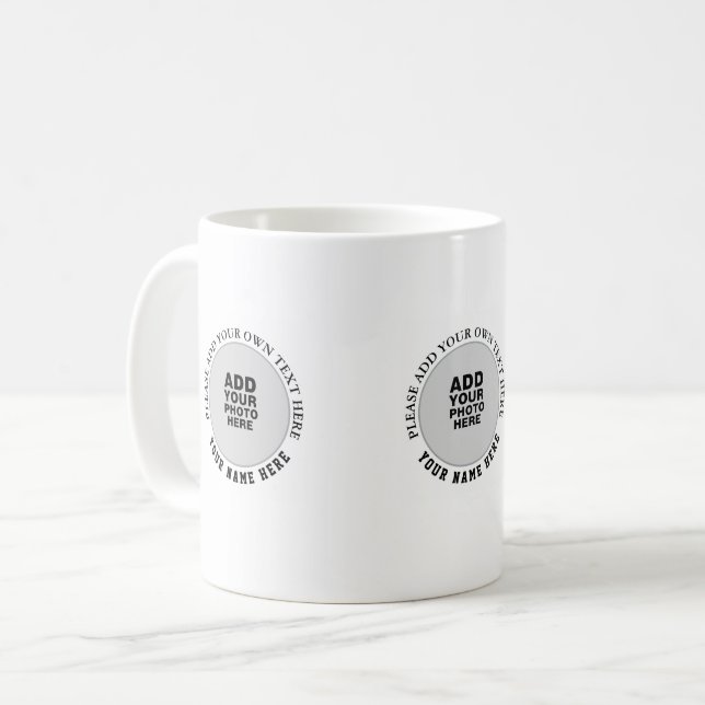 Skapa din b/w-Speciella trebild Kaffemugg (Framsida vänster)